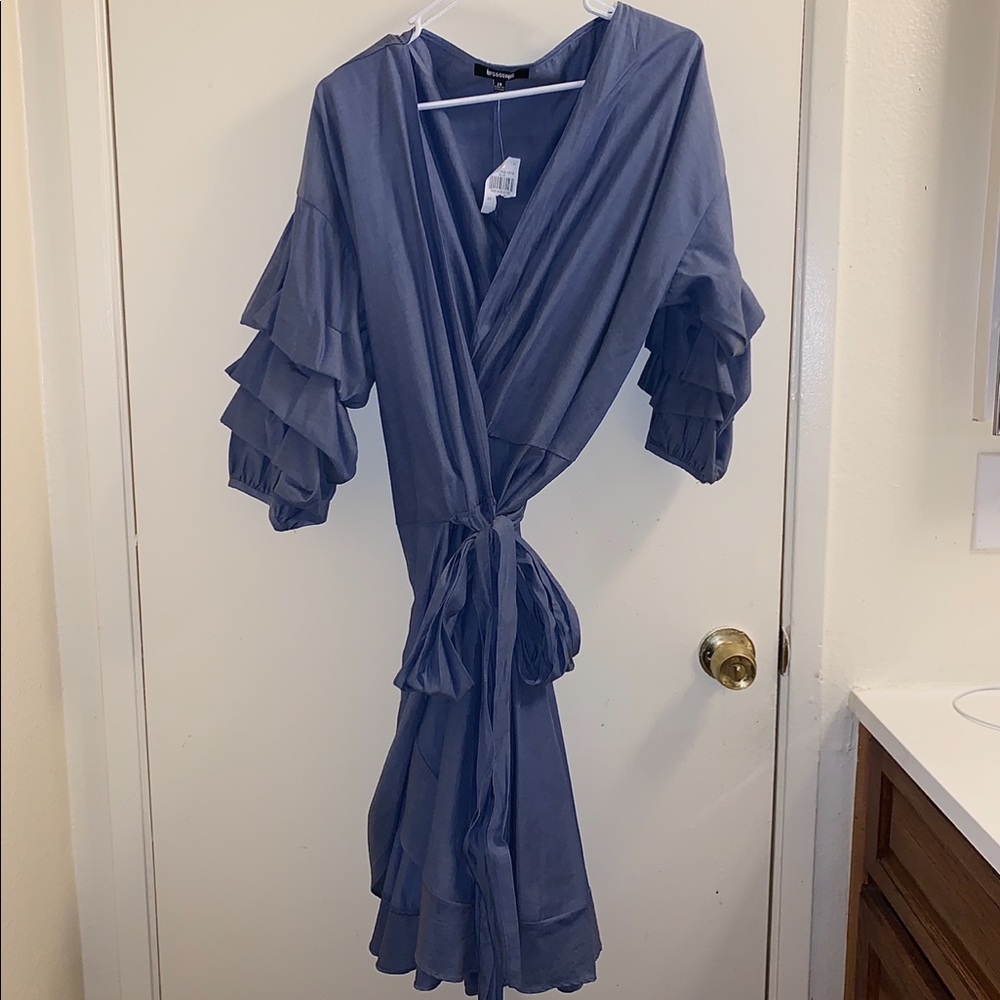 Chambray Wrap Midi Dress (New with tag)